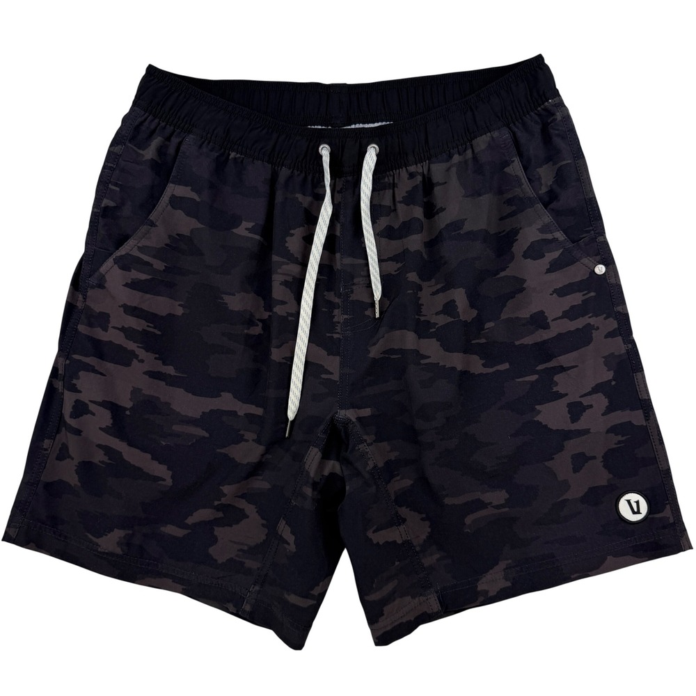 Vuori Kore Active Shorts Mens Large Black Camo Lined Training Line
